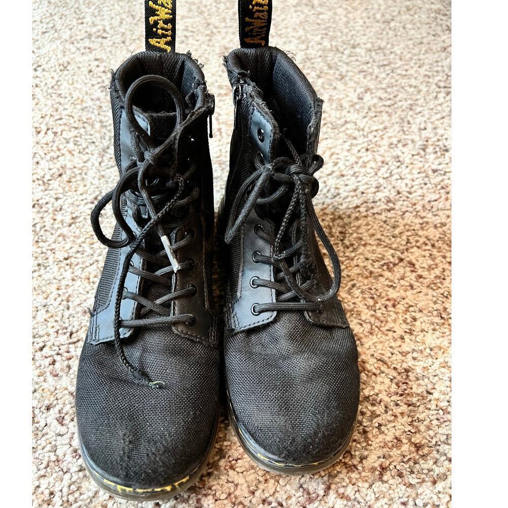 Dr. Martens Junior Combs Extra Tough Poly Casual Boots, Canvas, Size 4, Black - Picture 5 of 8
